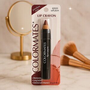 Colormates Lip Crayon Soft Plum Paraben Free Moisturizing Long Lasting Lip Color